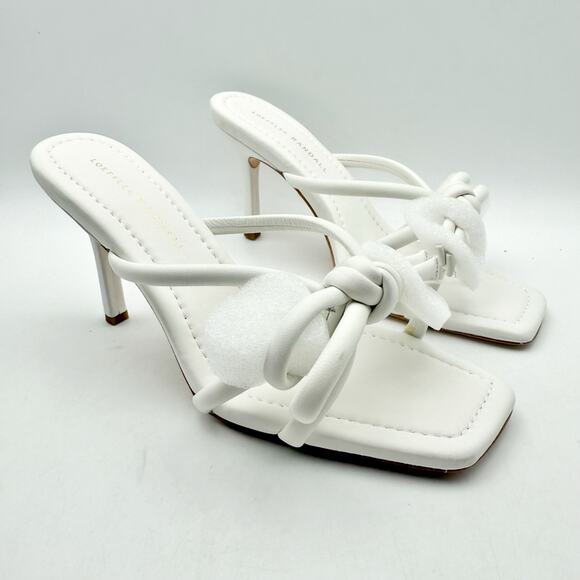 Loeffler Randall Womens Margi Bow Heels US 8.5 M EU 39 White Leather EUC - Picture 6 of 13